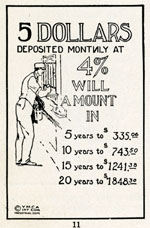 5 Dollars Deposited Monthly Illustration