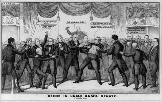 Scene in Uncle Sam's Senate: Benton/Hart 1850