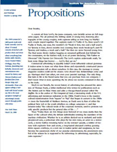 Propositions: A Letter of Ideas and Findings, Number 4