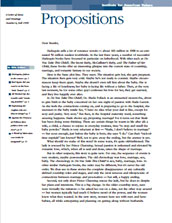 Propositions: A Letter of Ideas and Findings, Number 6
