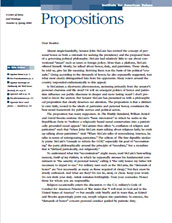 Propositions: A Letter of Ideas and Findings, Number 8