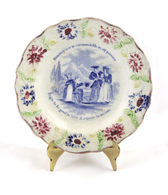 Thrift Maxim Plate: Benevolence is commendable in all persons... 