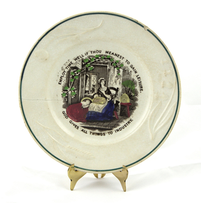 Thrift Maxim Plate: Employ Time Well If Thou Meanest To Gain Leisure... 