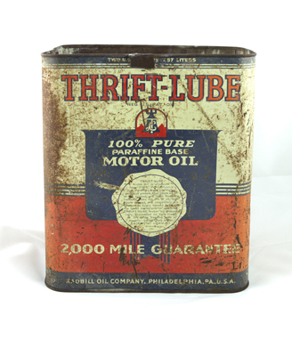 Thrift-Lube Motor Oil Can