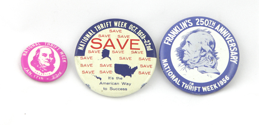 National Thrift Week Buttons