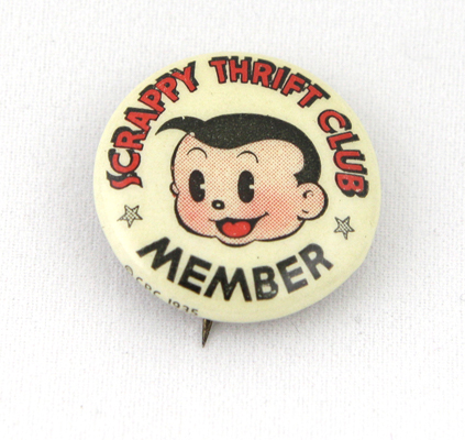 Scrappy Thrift Club Member Button
