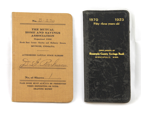 2 Pass Books from Savings Institutions