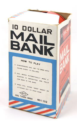 10 Dollar Mail Bank Cardboard Box