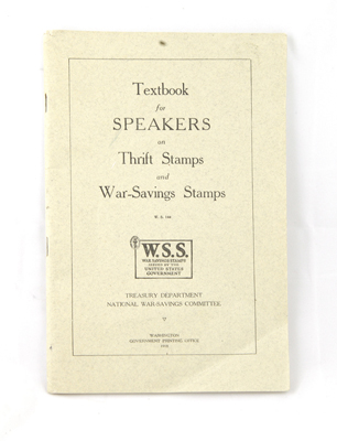 Textbook for Speakers on Thrift Stamps and War Savings Stamps Booklet