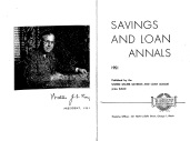 Savings and Loans Annals 1951