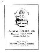 National Thrift Week Annual Report, 1926