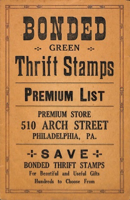 Premium Store Bonded Green Thrift Stamps Brochure
