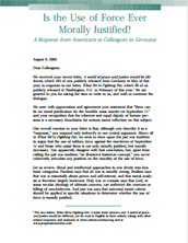 Is the Use of Force Ever Morally Justified? A Response from Americans to Colleagues in Germany