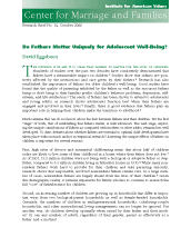 Do Fathers Matter Uniquely for Adolescent Well-Being?