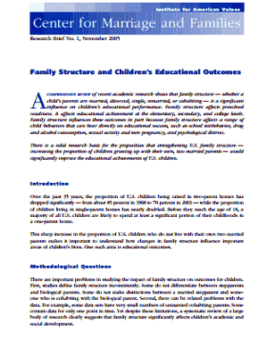 Family Structure and Children's Educational Outcomes