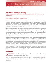 The Other Marriage Penalty: A New Proposal to Eliminate the Marriage Penalty for Low-Income Americans