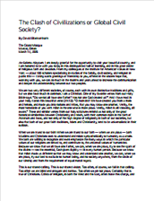 The Clash of Civilizations or Global Civil Society?