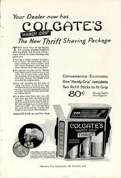Colgate's Handy-Grip, The New Thrift Package Ad