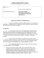 Declaration of David Blankenhorn as Expert Witness for Defendant (Prop 8 Trial)