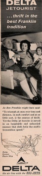 Delta Airlines Ad: '... Thrift in the Best Franklin Tradition'