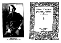 Elbert Hubbard of East Aurora