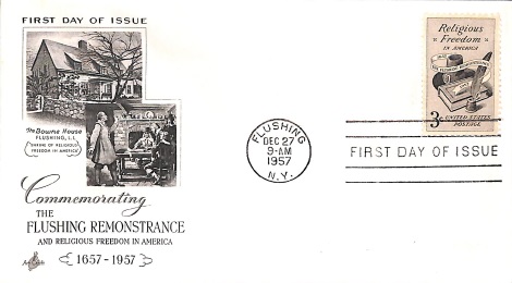 Commemorating The Flushing Remonstrance and Religious Freedom in America Envelope