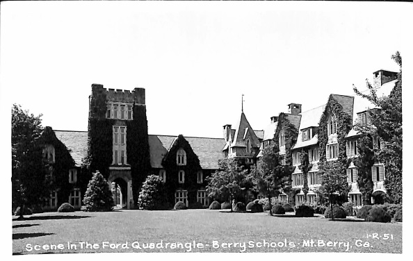 Scene in the Ford Quadrangle, Berry Schools Postcard
