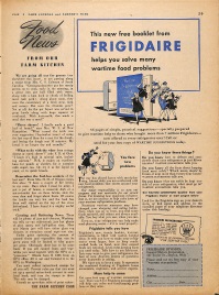 Frigidaire 'Wartime Suggestions' Ad