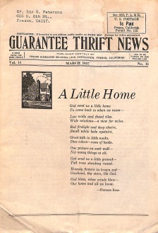 Guarantee Thrift News, March 1937, Vol. 14, No. 11