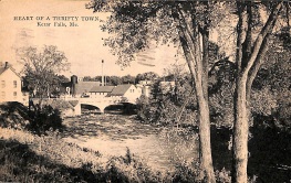 Heart of a Thrifty Town, Kezar Falls, Maine Postcard