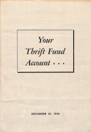 J.C. Penney Thrift Fund Account Booklet