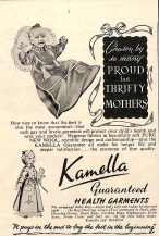 Kamella Guaranteed Health Garments Ad: Chosen by So Many Proud but Thrifty Mothers