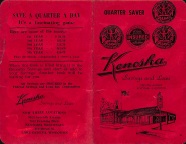 Kenosha Savings and Loan Quarter Saver Coin Book