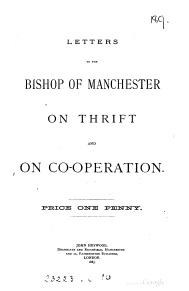 Letters to the Bishop of Manchester on Thrift and Co-operation