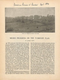 Negro Progress on the Tuskegee Plan