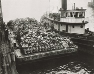 Photograph of Confiscated Gaming Machines Along NYC Dock