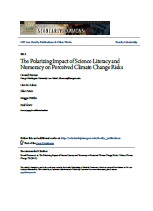 The Polarizing Impact of Science Literacy and Numeracy on Perceived Climate Change Risks