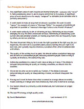 Ten Principles for Excellence