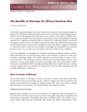 The Benefits of Marriage for African American Men