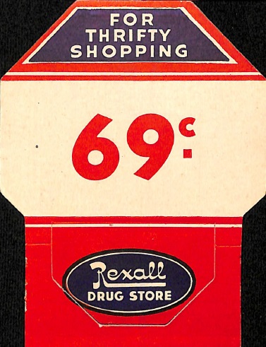 Rexall Drug Store 69¢ Thrifty Shopping Coupon