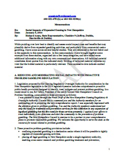 Social Impacts of Expanded Gaming in New Hampshire