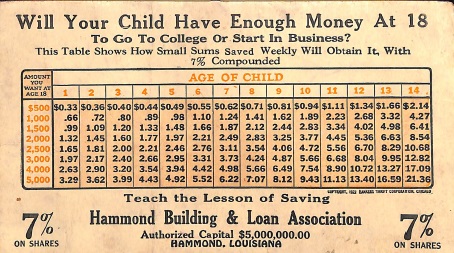 Teach the Lesson of Saving Money Calculator Card
