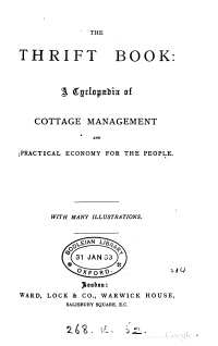 The Thrift Book: A Cyclopaedia of Cottage Management