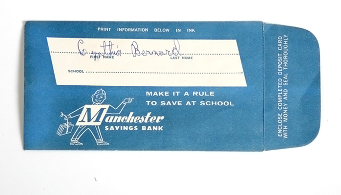 Manchester Savings Bank Deposit Envelope