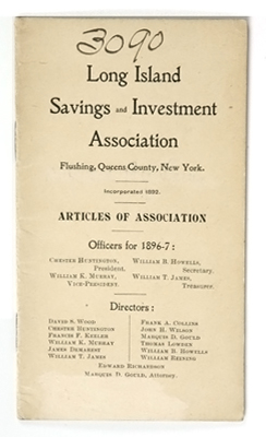 Long Island Savings and Investment Association Articles of Association