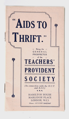 Aids to Thrift Pamphlet from Teachers' Provident Society 