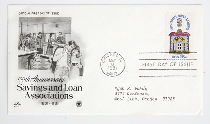 Savings and Loan Associations 150th Anniversary Envelope