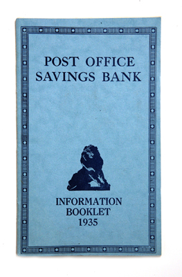 Post Office Savings Bank Blue Information Booklet