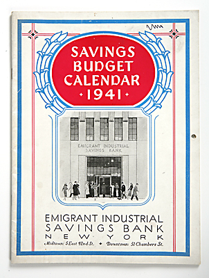 Savings Budget Calendar 1941