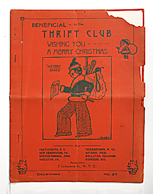 Thrift Club Wishing You a Merry Christmas Booklet